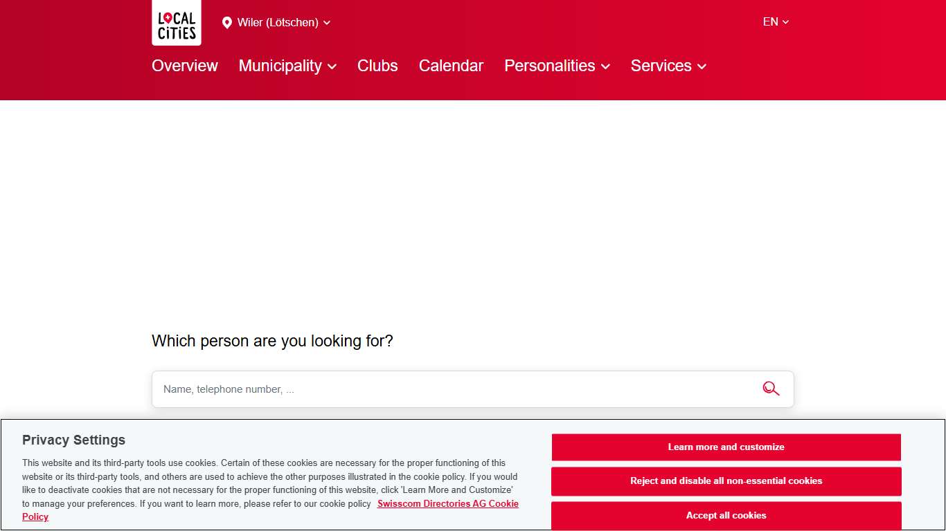 Phone book for Wiler (Lötschen) – The white pages for your municipality 2026 Localcities