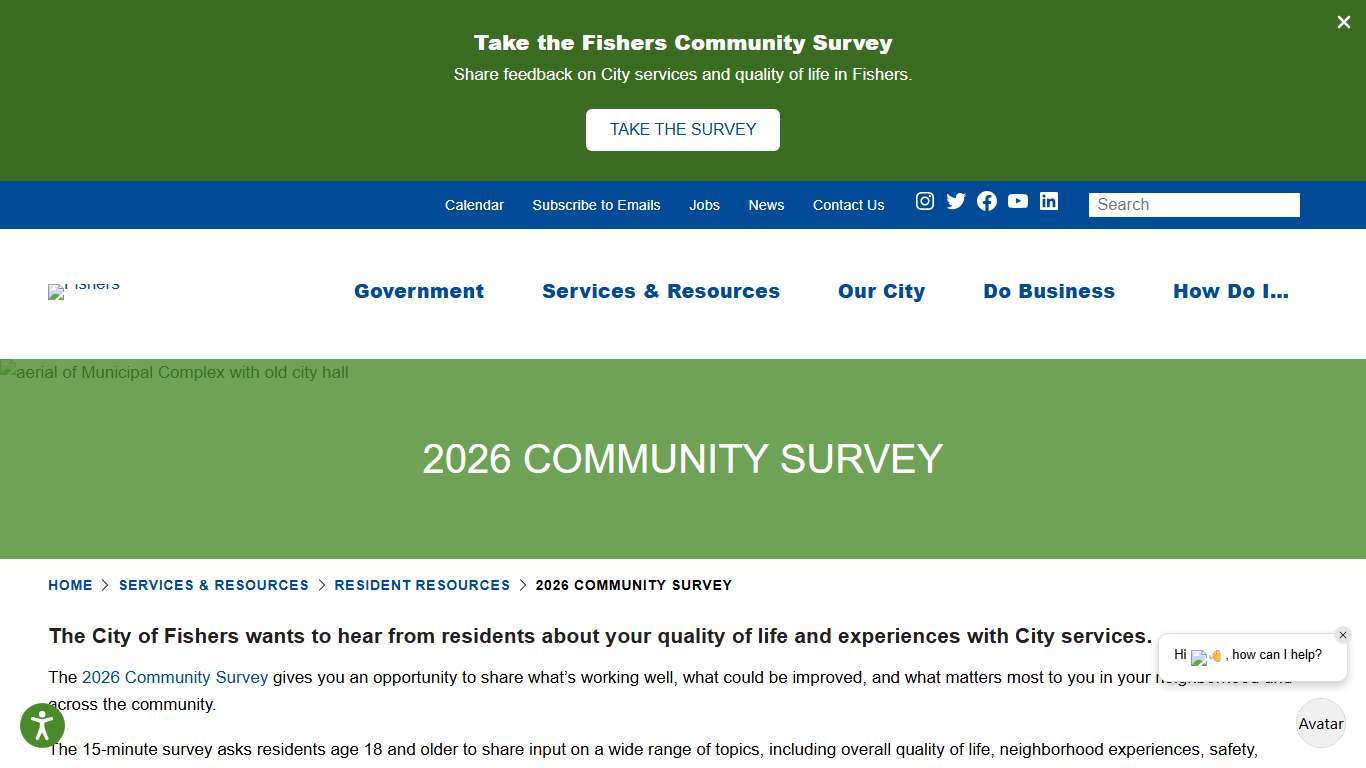 2026 Community Survey - City of Fishers